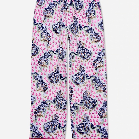 Anthropologie Tiger queen print fresh pajama pants loungewear L & XL - Picture 2 of 7